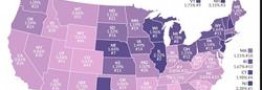بیشترین و کمترین مالیات املاک در ۵۲ ایالت آمریکا